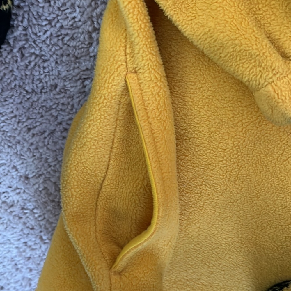 Vintage yellow / gold  1/4 zip pullover with drawstring waist XL - Picture 7 of 9